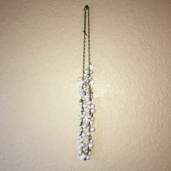 Chloe +Isabel Lotus Pearl & Crystal Drop Necklace - Picture 6 of 10